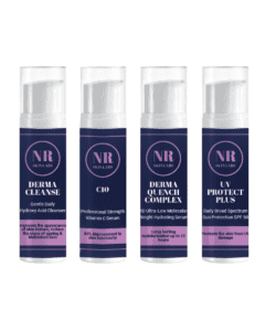 NR Aesthetics & Skin skincare serums and cleansers for healthy skin.